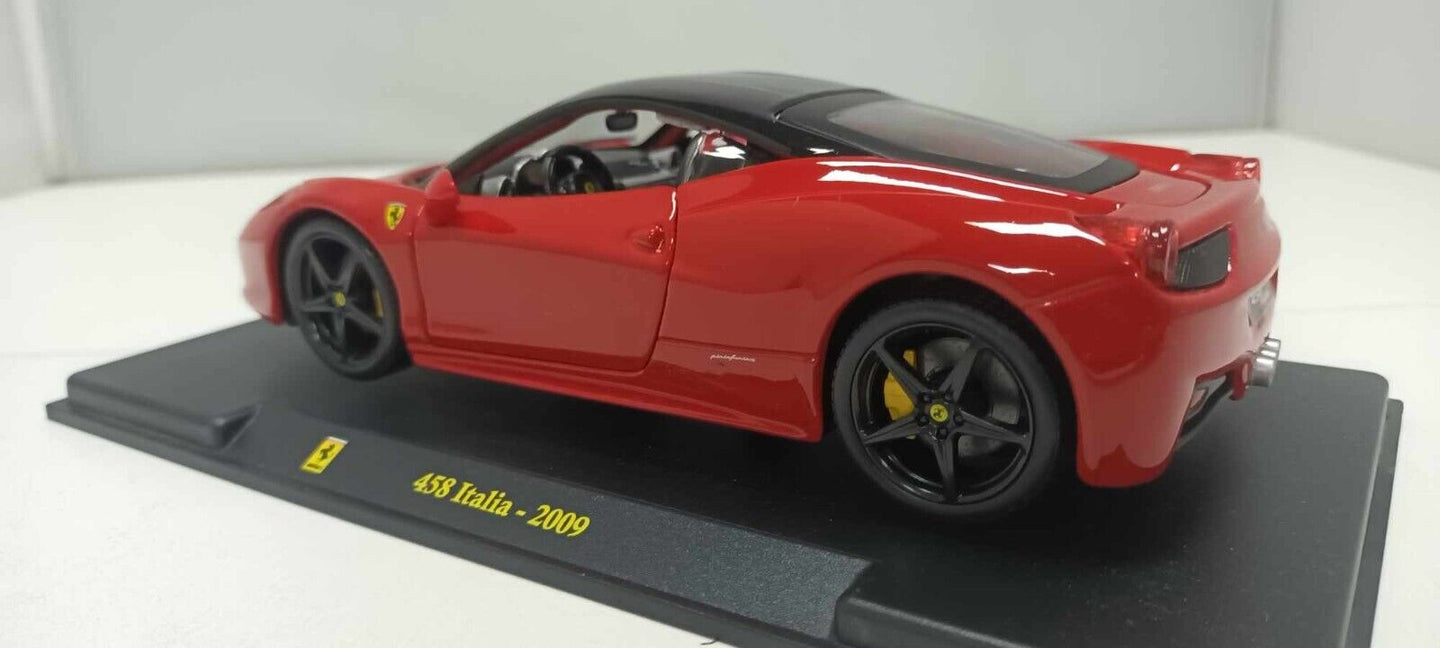 Ferrari 458 Italia 2009 Edicola / Burago Red 1:24 Ferrari Collection Usato