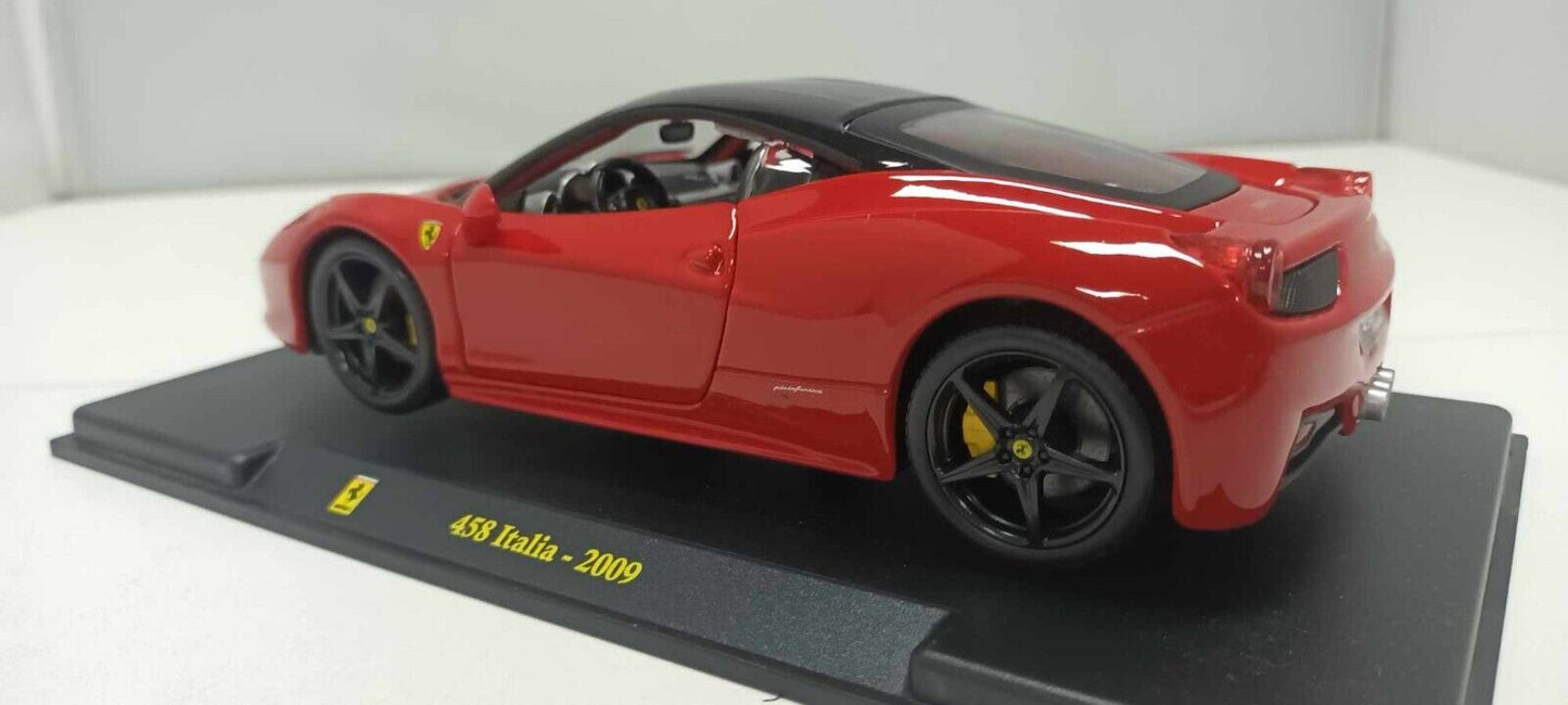 Ferrari 458 Italia 2009 Edicola / Burago Red 1:24 Ferrari Collection Usato