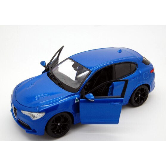 Alfa Romeo Stelvio Quadrifoglio Burago 1:24 Blu Misano Nuovo