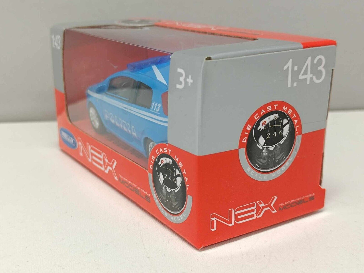 Fiat Grande Punto Polizia Police 2006 Welly Nex 1:43 Nuovo