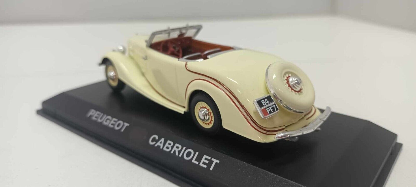 Peugeot 401 Eclipse Cabriolet 1935 Norev 1:43 Cream Crema Usato + Teca