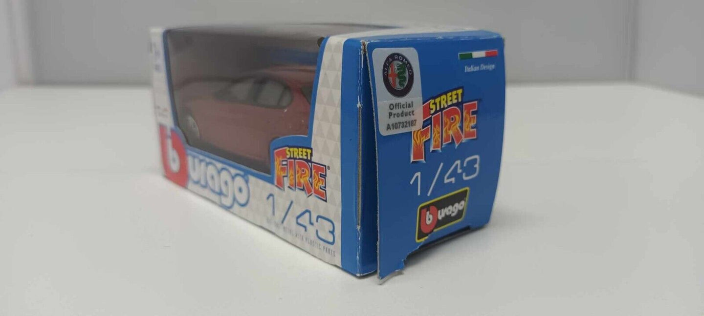 Alfa Romeo Giulia Burago Street Fire 1:43 Rosso Usato + Box GM Shop