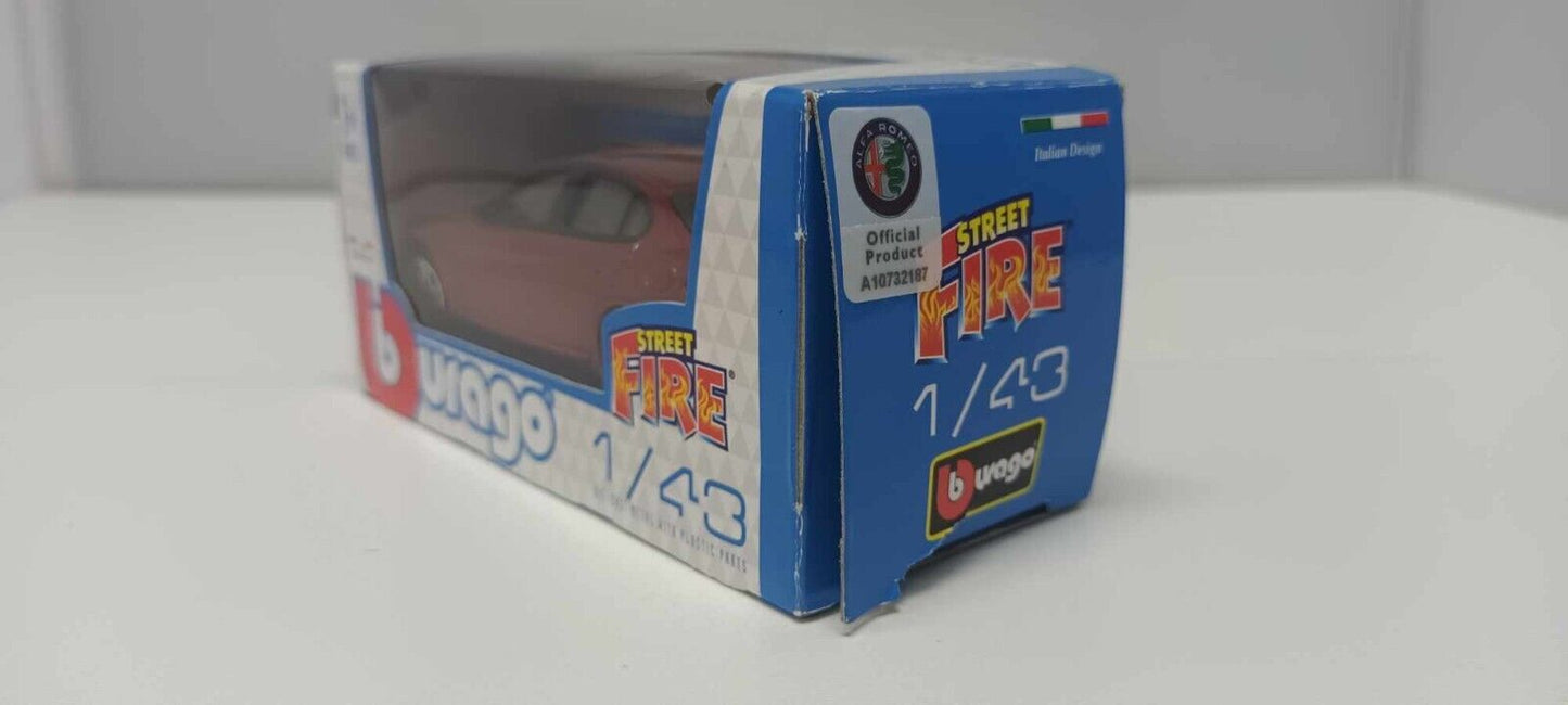 Alfa Romeo Giulia Burago Street Fire 1:43 Rosso Usato + Box GM Shop