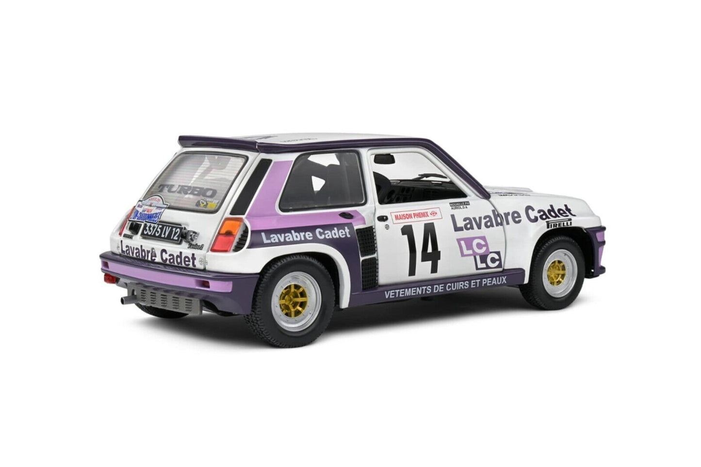 Renault 5 Turbo #14 Rallye Lyon Charbonnière Auriol 1983 - Solido 1:18 Nuovo