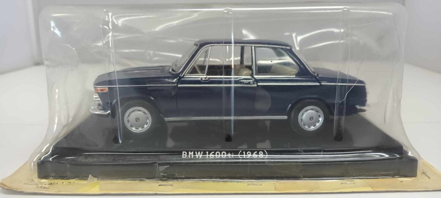 BMW 1600ti 1968 Blu Notte Edicola 1:24 Usato + Blister