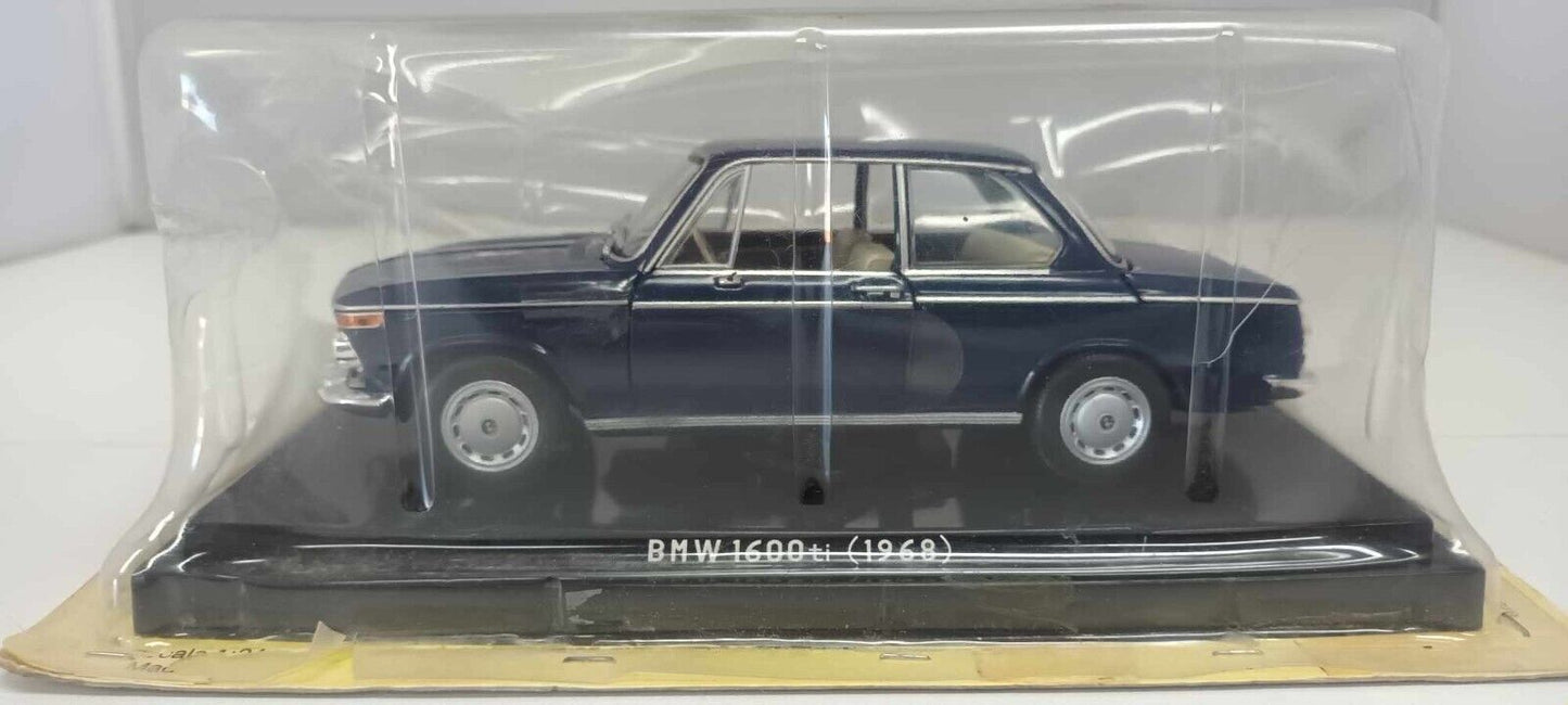 BMW 1600ti 1968 Blu Notte Edicola 1:24 Usato + Blister