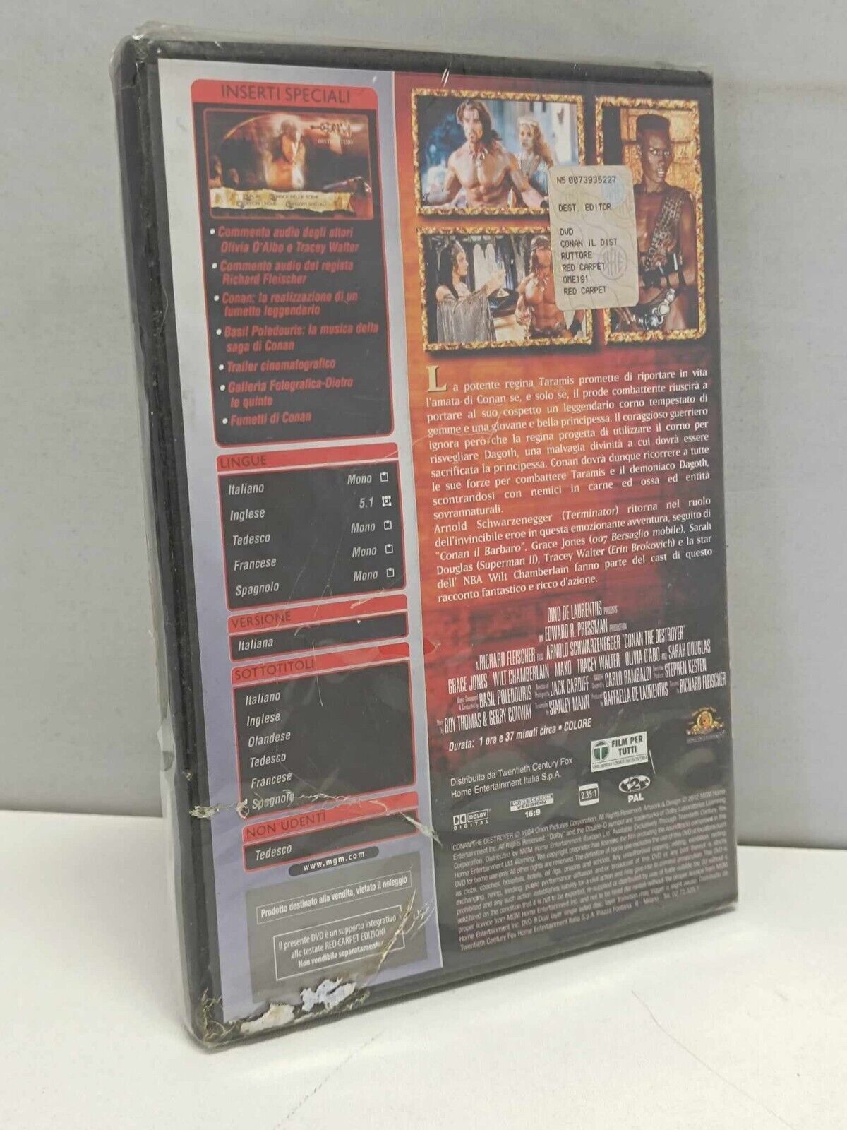 Conan Il Distruttore DVD Italiano Ita Nuovo Schwarzenegger Fuori Catalogo Raro 