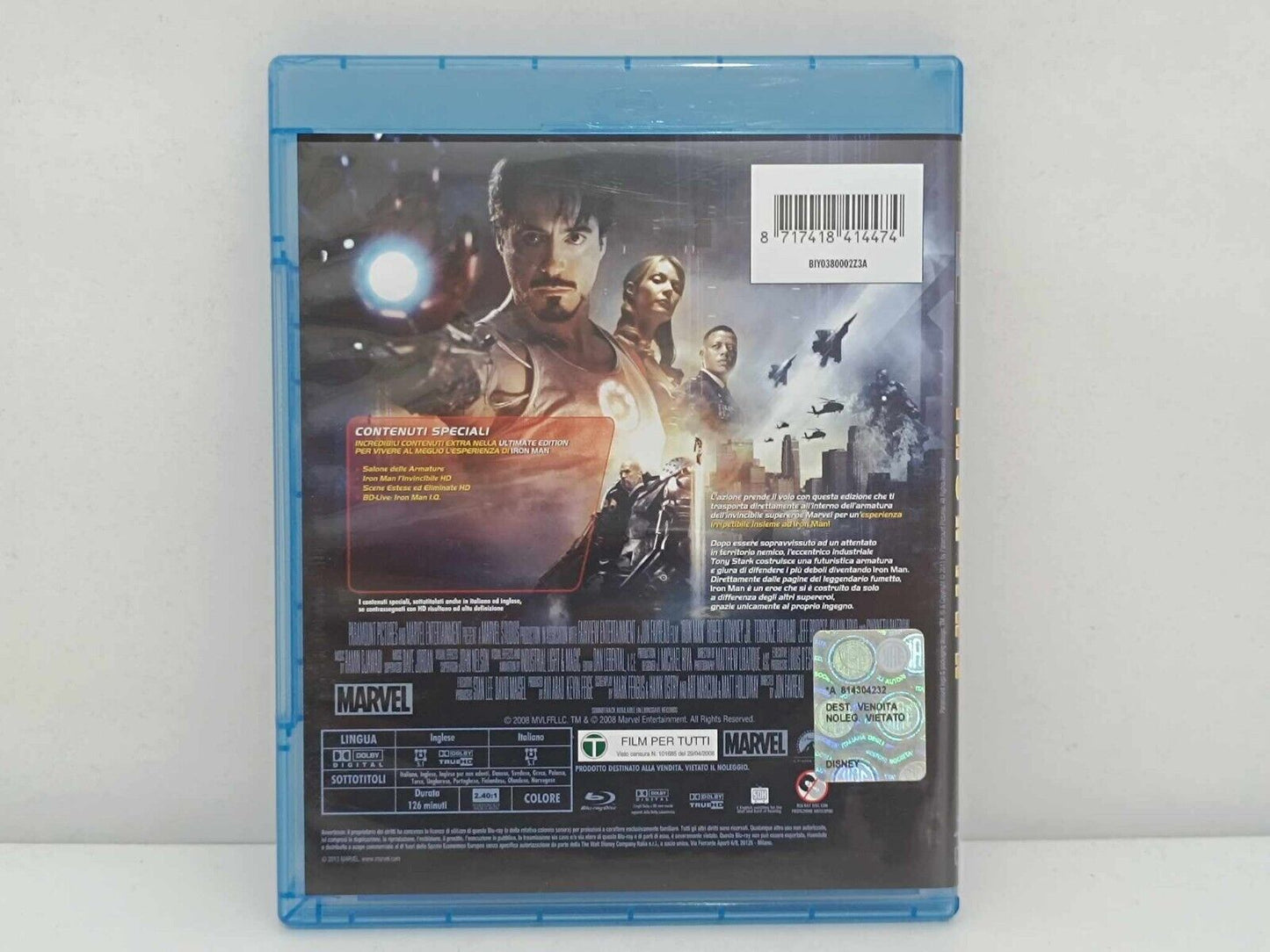 Iron Man Trilogia / Iron Man 2 / Iron Man 3 Blu Ray Ita Usato GM Shop
