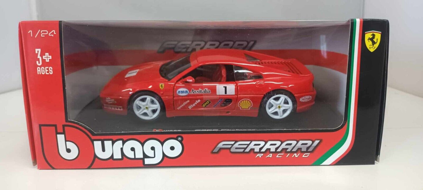 Ferrari 355 Challenge Red Rosso Burago Bburago 1:24 Nuovo