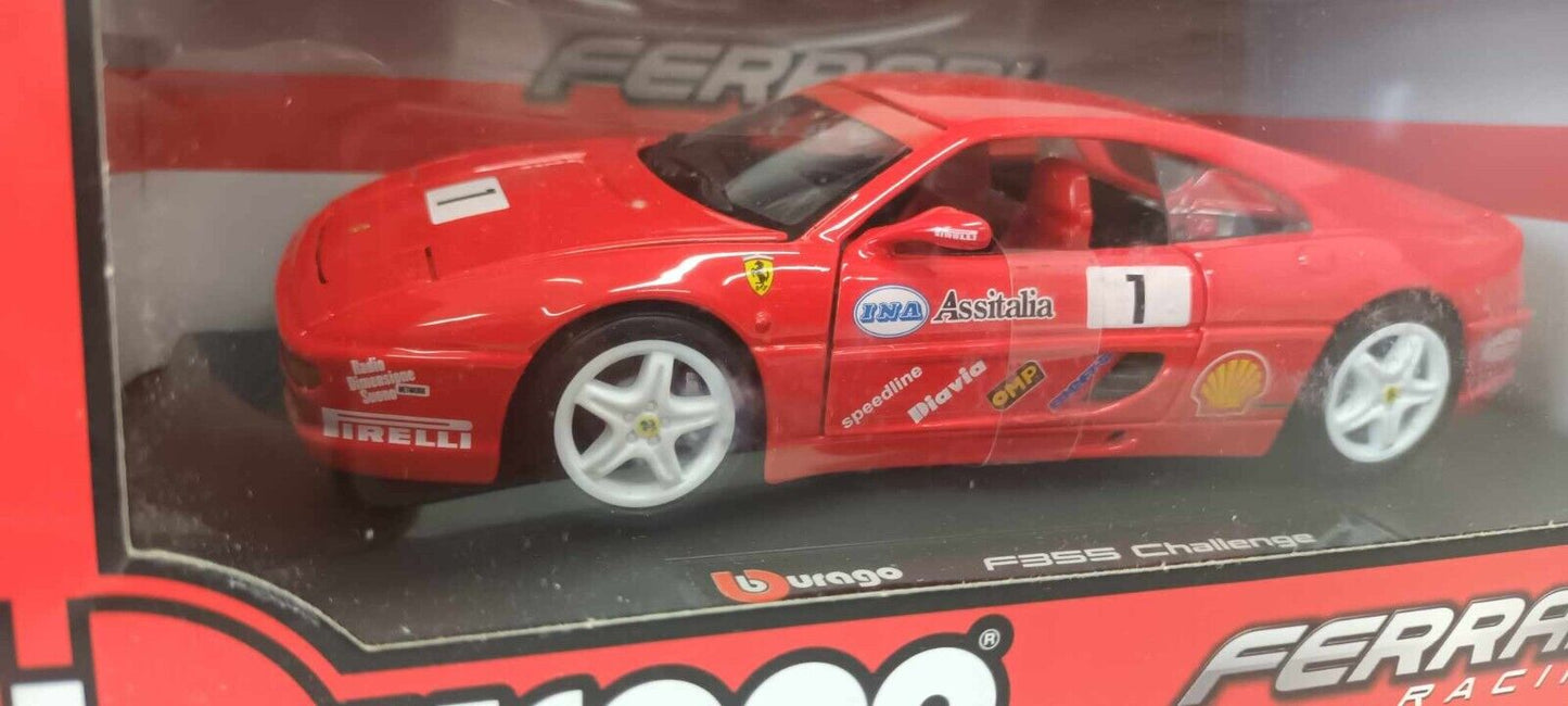 Ferrari 355 Challenge Red Rosso Burago Bburago 1:24 Nuovo