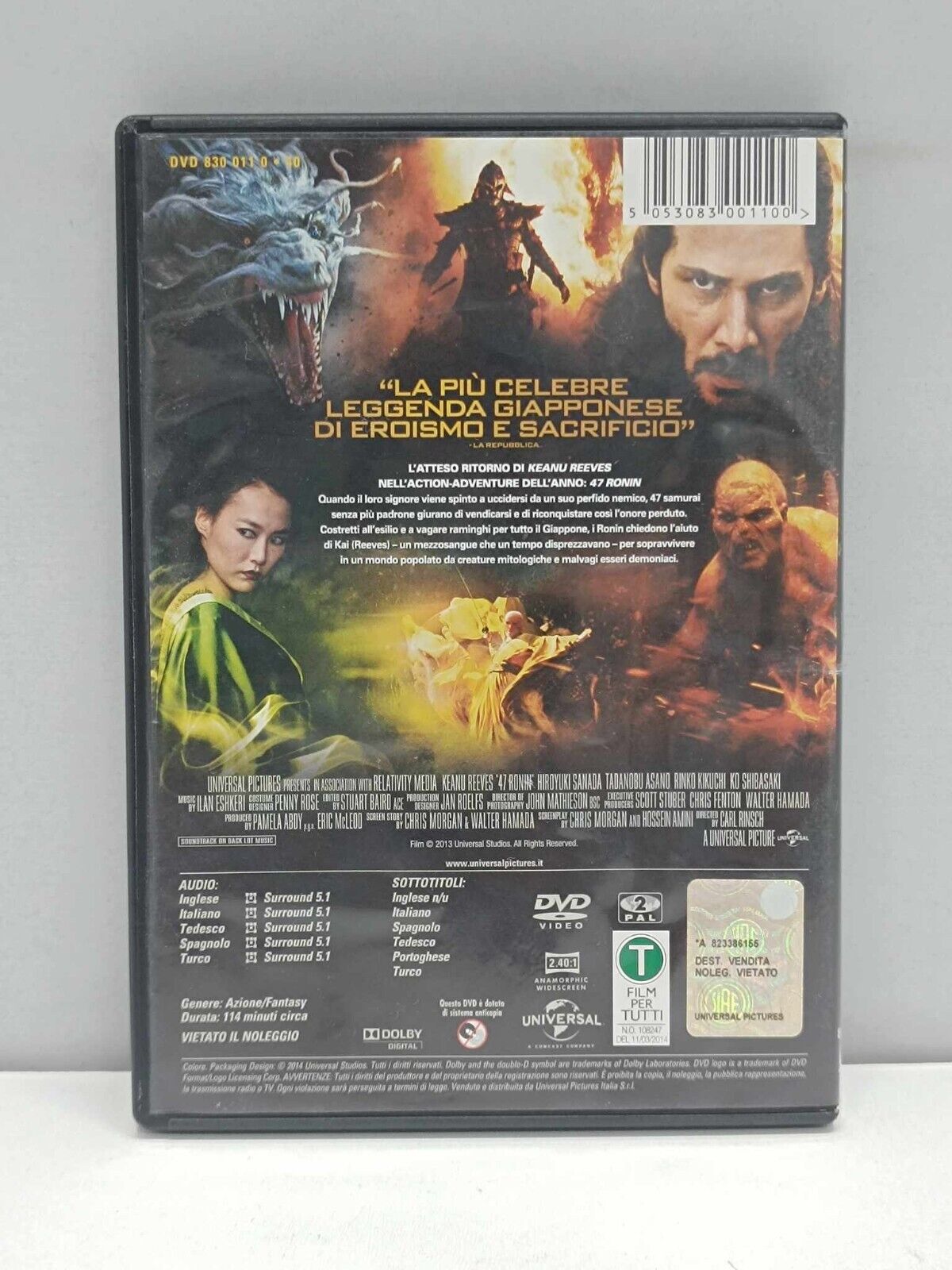 47 Ronin Film DVD Italiano Usato Ita Keanu Reeves