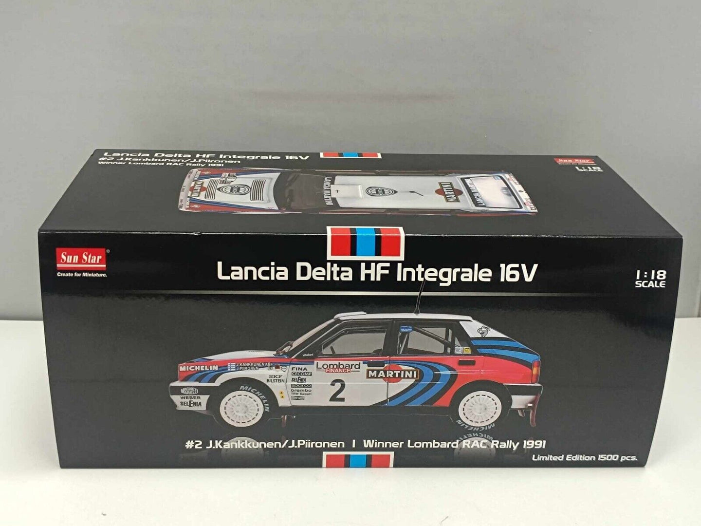 Lancia Delta HF Integrale 16v #2 Winner Lombard Rac Rally 1991 Sun Star 1:18