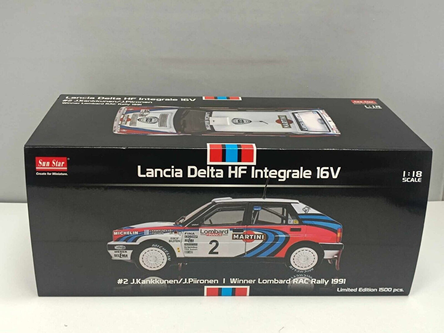 Lancia Delta HF Integrale 16v #2 Winner Lombard Rac Rally 1991 Sun Star 1:18
