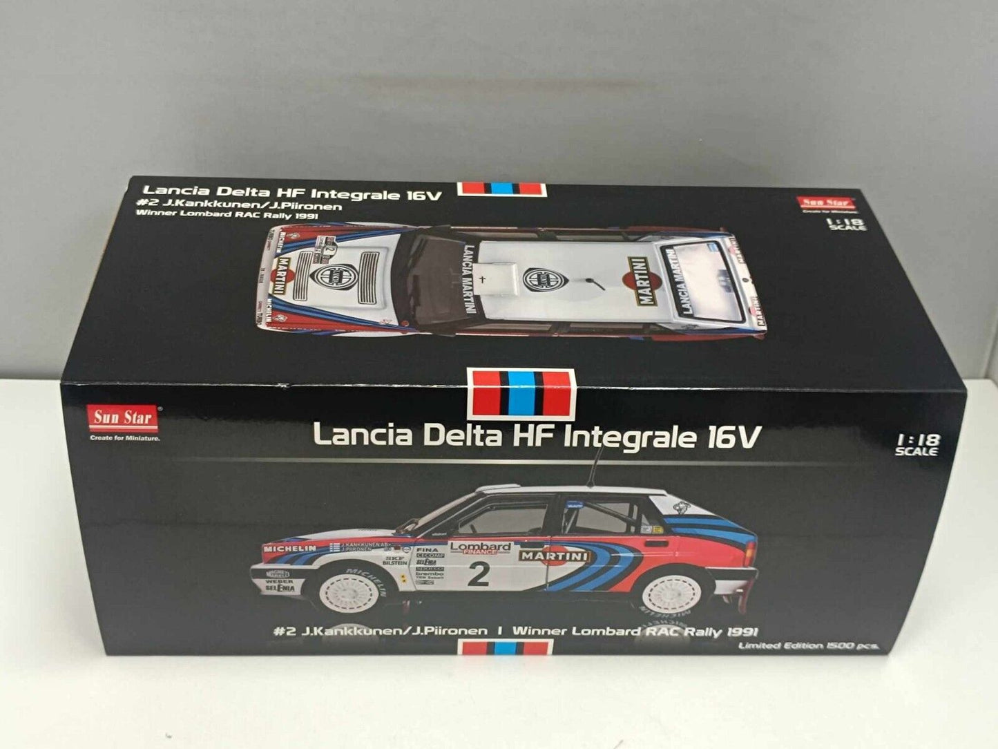 Lancia Delta HF Integrale 16v #2 Winner Lombard Rac Rally 1991 Sun Star 1:18