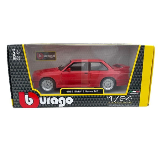 BMW 3 Series M3 Serie 3 E30 - 1988 Rosso Red Burago Bburago 1:24 Nuovo 1/24