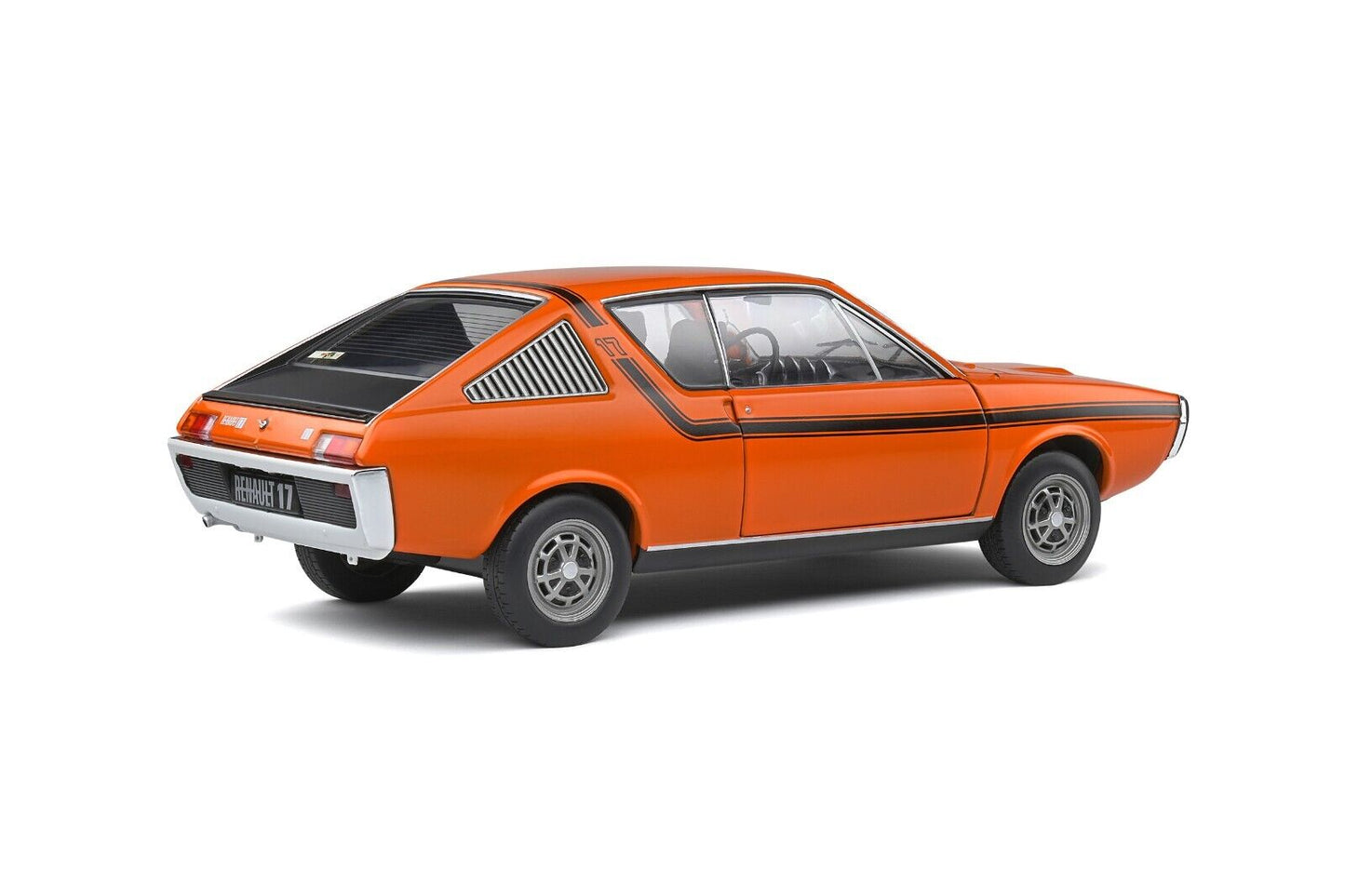 Renault 17 TL 1974 Arancione Orange 331 Strisce Nere Black Strips Solido 1:18