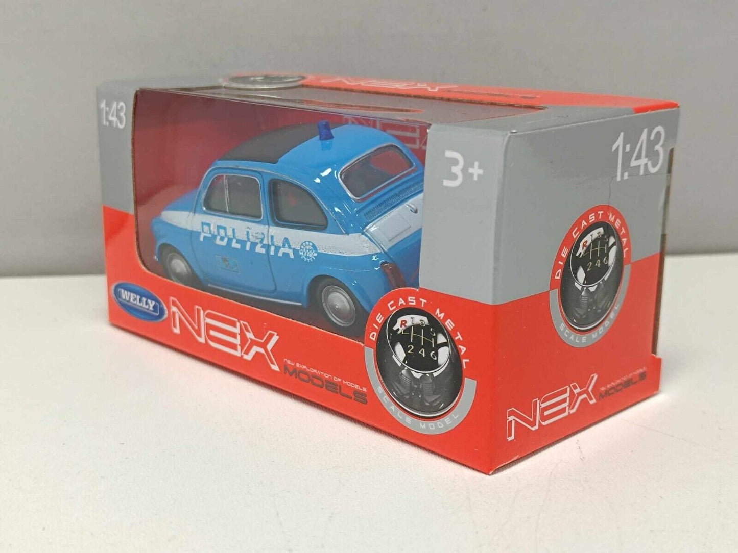 Fiat Nuova 500 - 1965 Polizia Police - Welly Nex 1:43 Nuovo