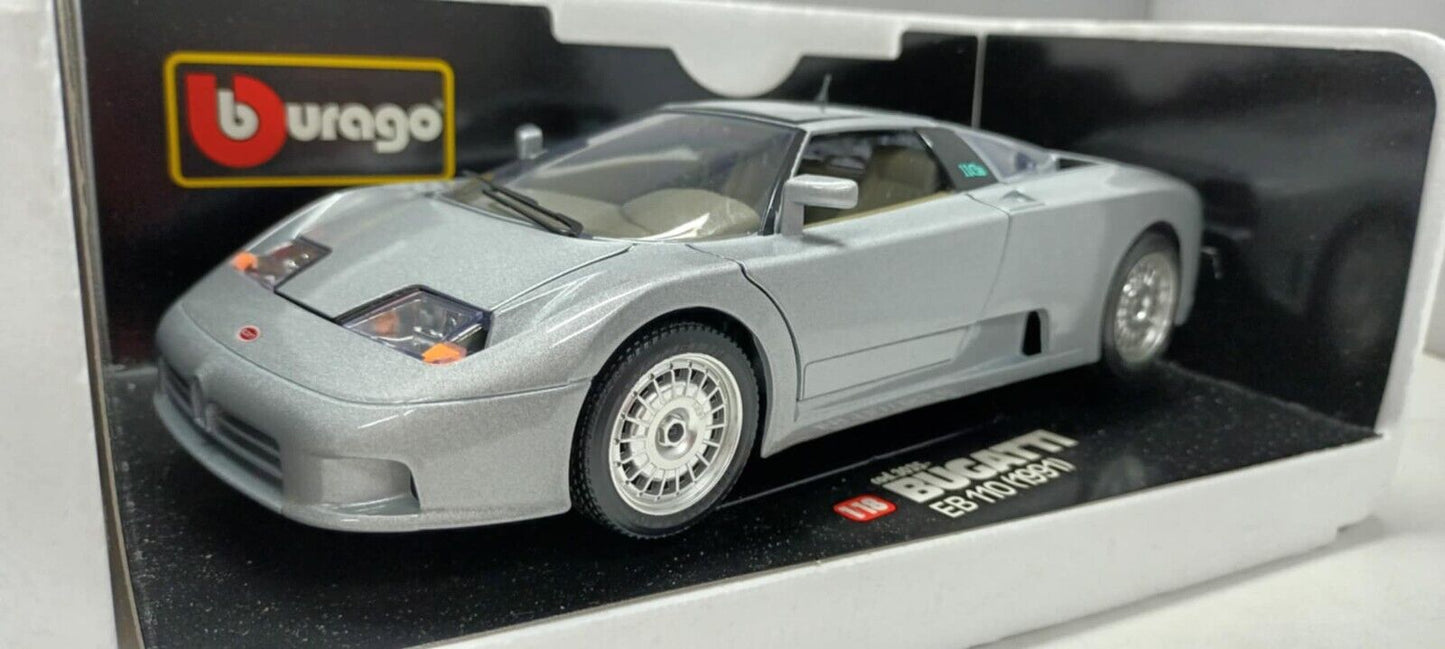 Bugatti EB 110 - 1991 SIlver Burago Bburago 1:18 Made in Italy 1/18