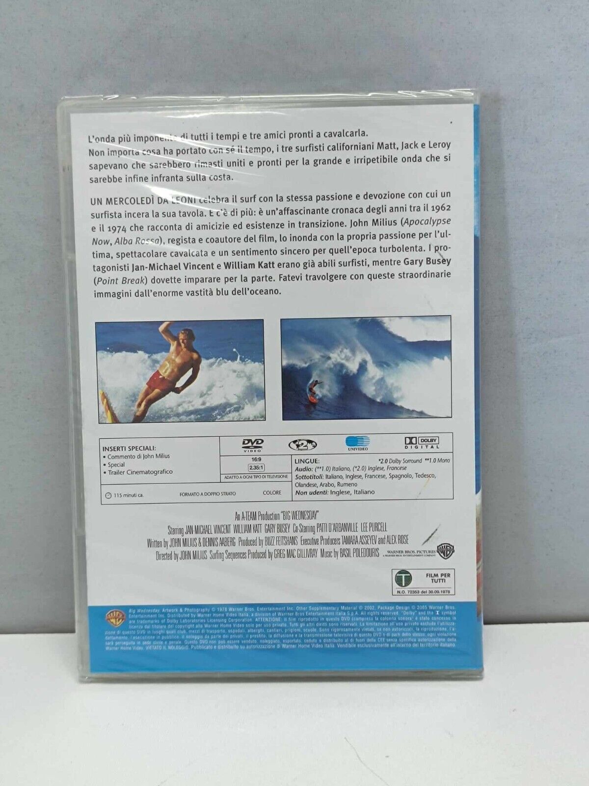 Un Mercoledì Da Leoni Film DVD Italiano Ita Nuovo Cineteca L'Espresso