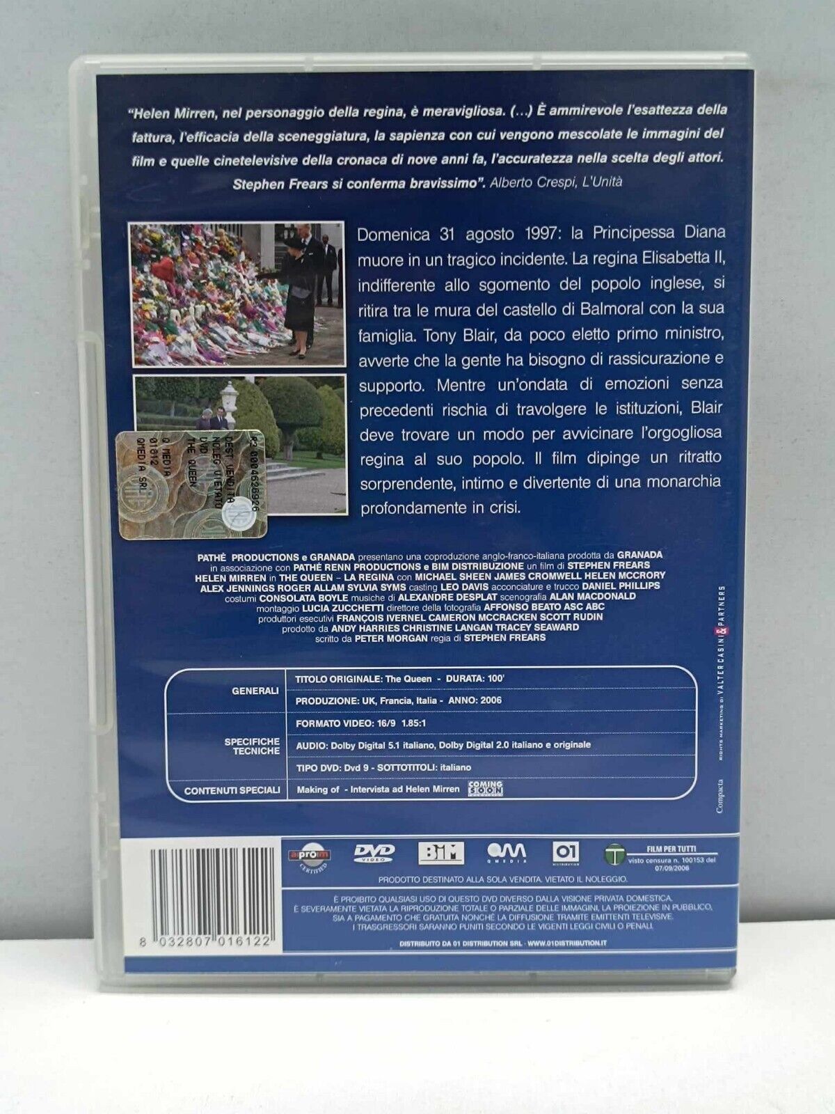 The Queen La Regina Film DVD Italiano Ita Usato