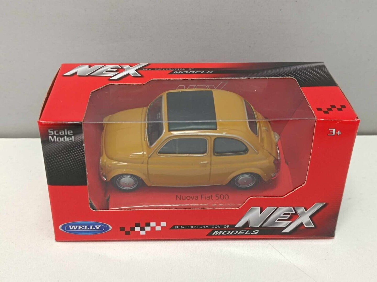 Fiat Nuova 500 1965 Giallo Senape Yellow Welly Nex 1:43 Nuovo