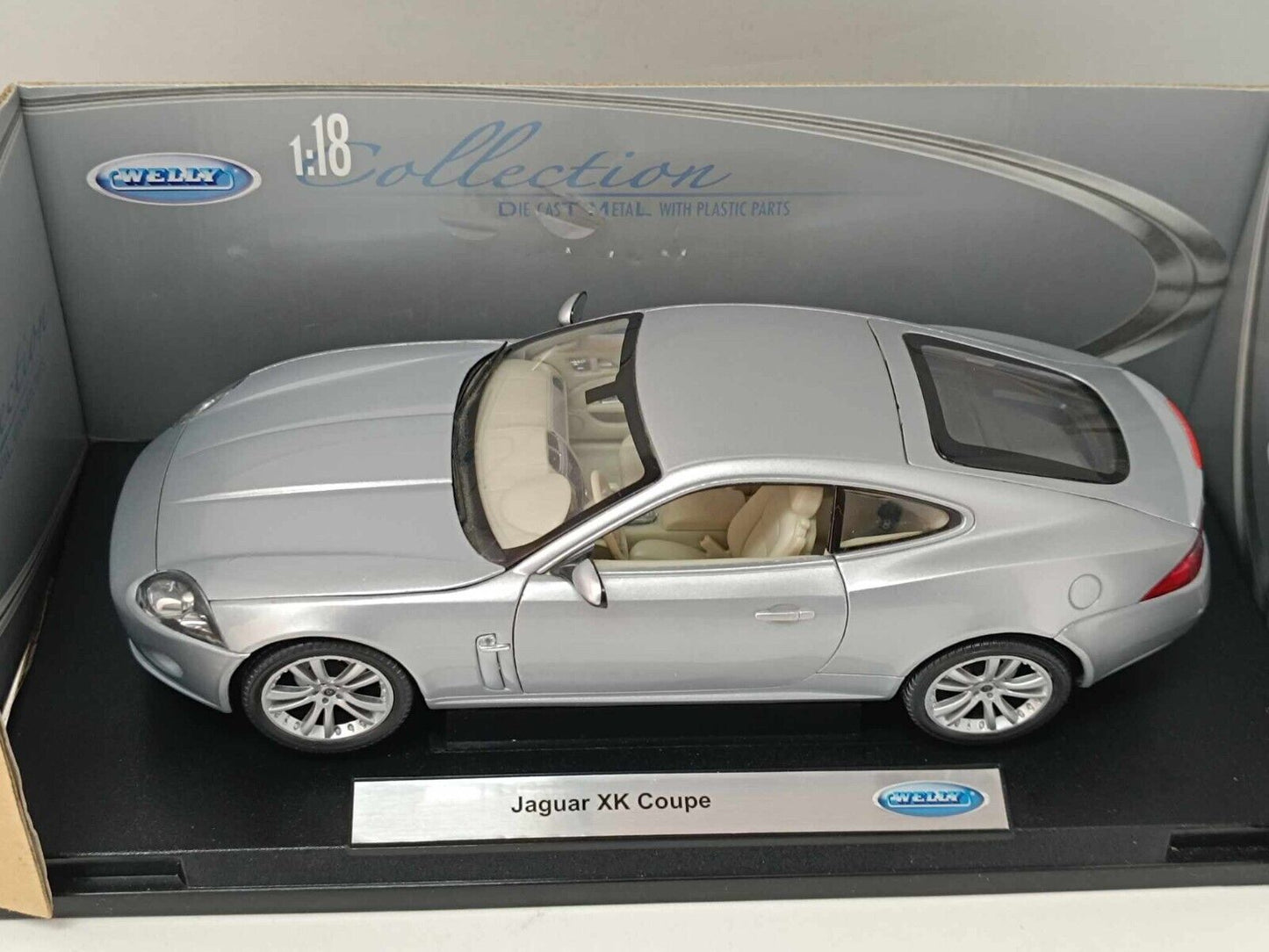 Jaguar XK Coupe 2006 Silver Welly 1/18 Usato Rara Very Rare Diecast GM Shop