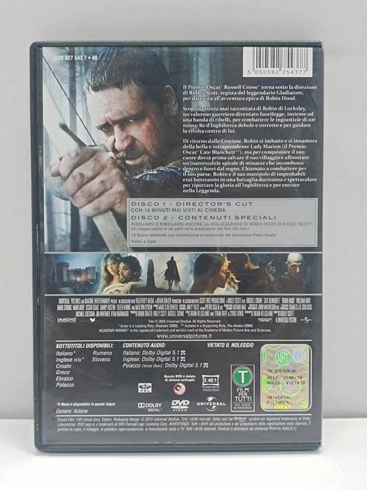 Robin Hood Film DVD Italiano Ita Usato Russell Crowe 2 Disc Special Edition Rare