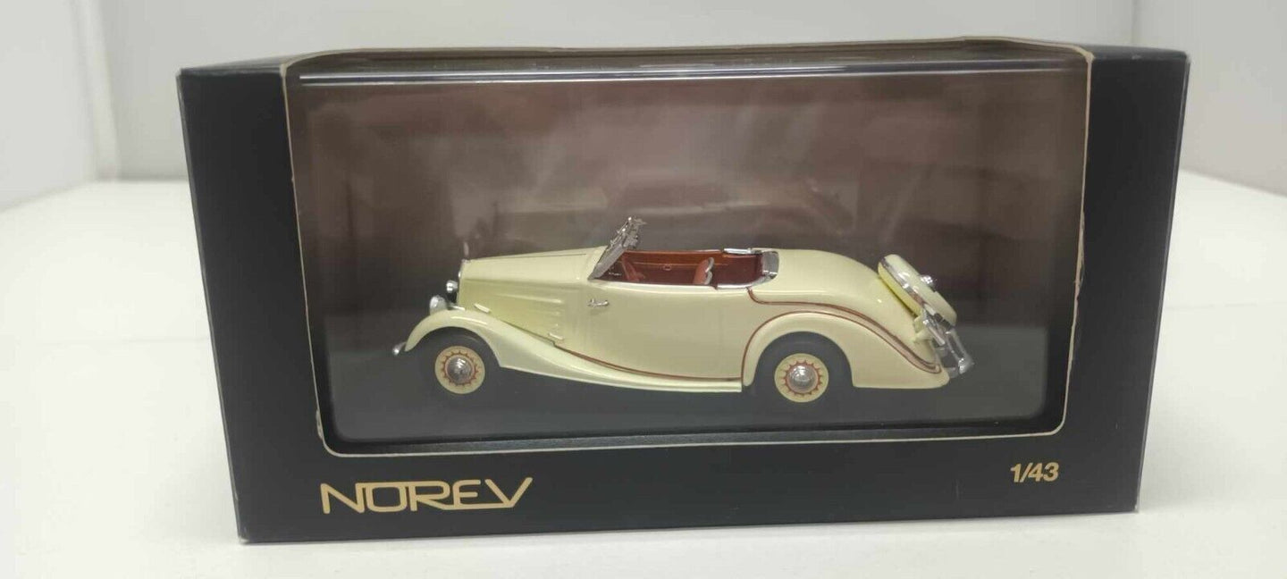 Peugeot 401 Eclipse Cabriolet 1935 Norev 1:43 Cream Crema Usato + Teca