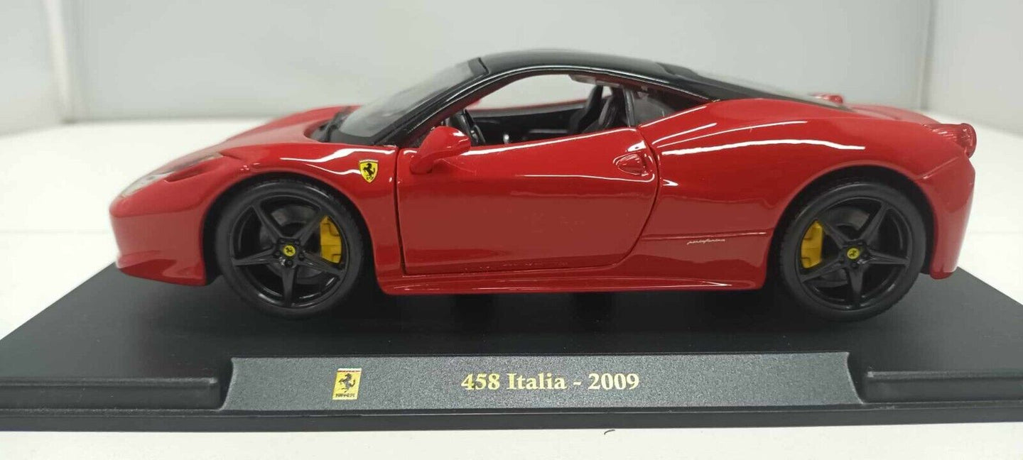 Ferrari 458 Italia 2009 Edicola / Burago Red 1:24 Ferrari Collection Usato