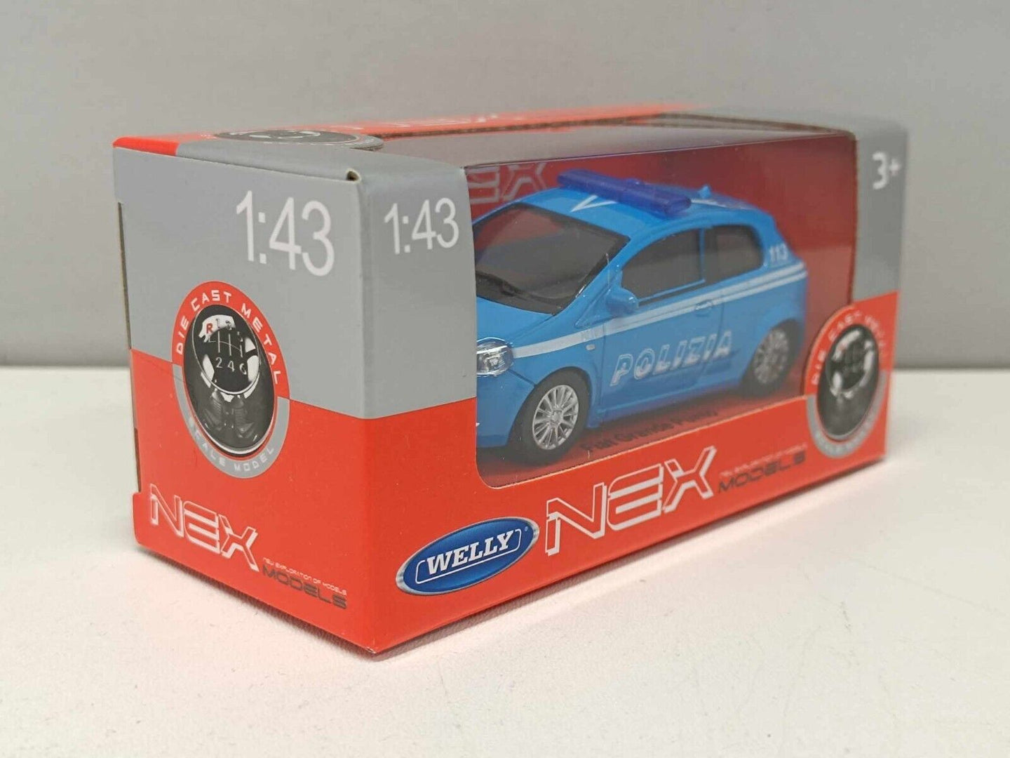 Fiat Grande Punto Polizia Police 2006 Welly Nex 1:43 Nuovo