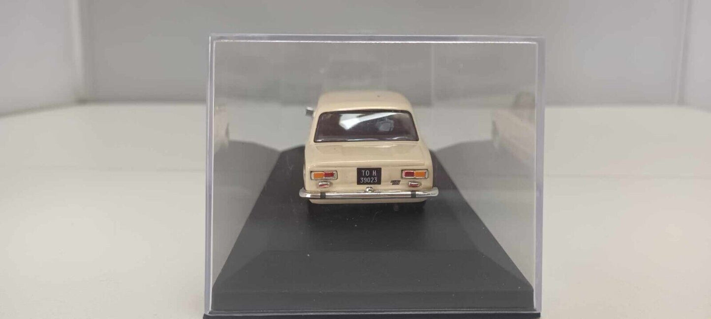 Fiat 124 L Berlina 1968 Beige Edicola 1:43 Usato + Teca Die Cast