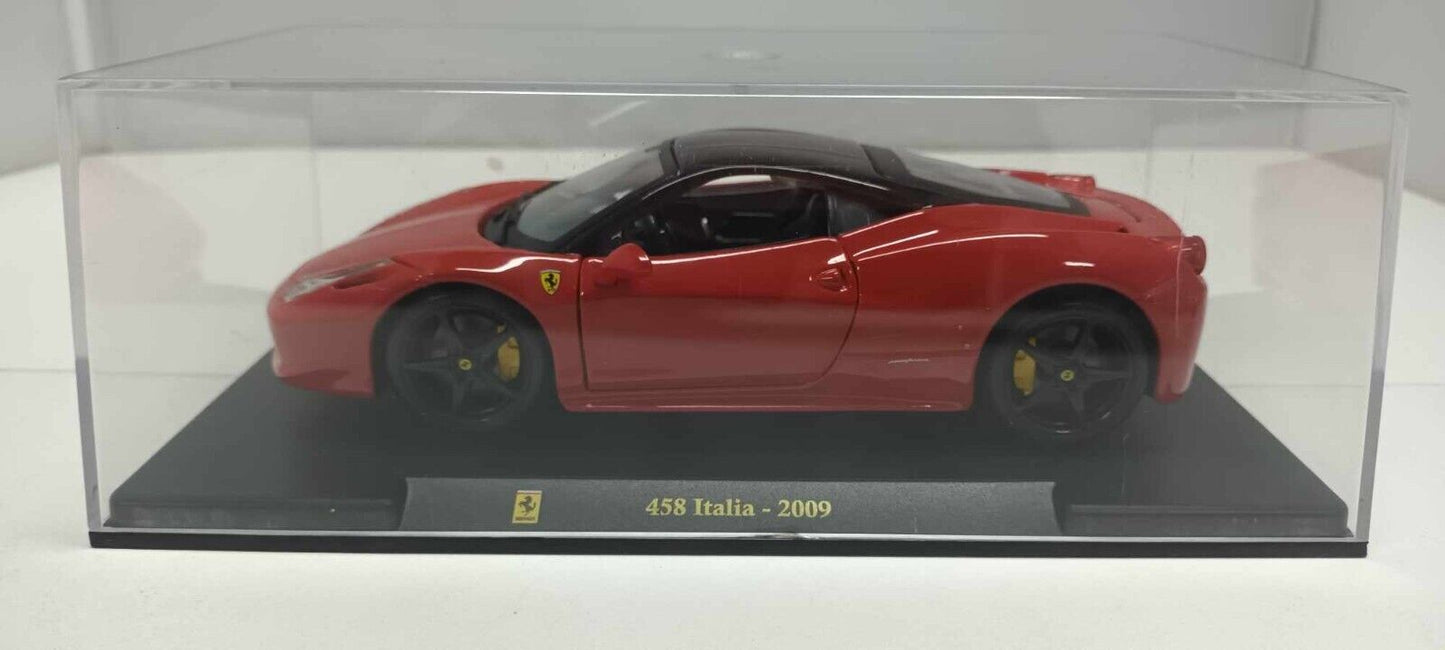 Ferrari 458 Italia 2009 Edicola / Burago Red 1:24 Ferrari Collection Usato