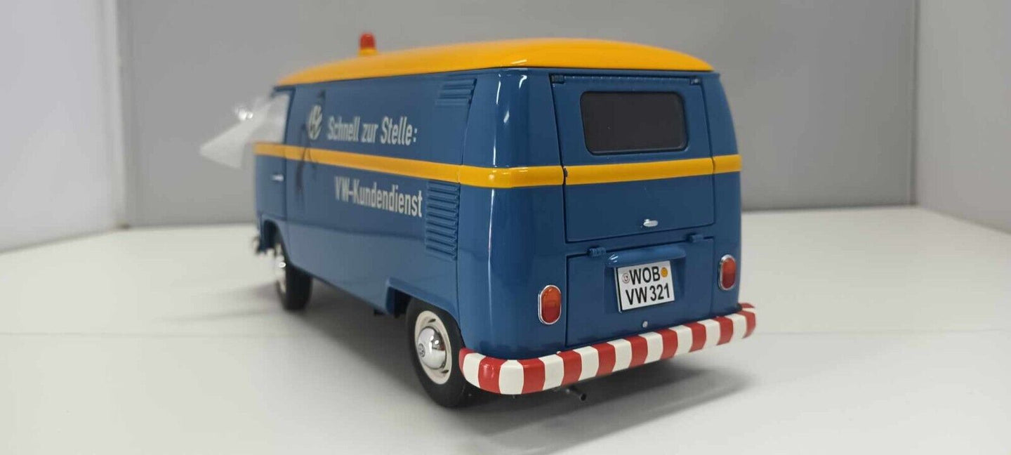 Volkswagen T1 b Kastenwagen VW-Kundendienst Servizio Clienti Schuco 1:18 Usato