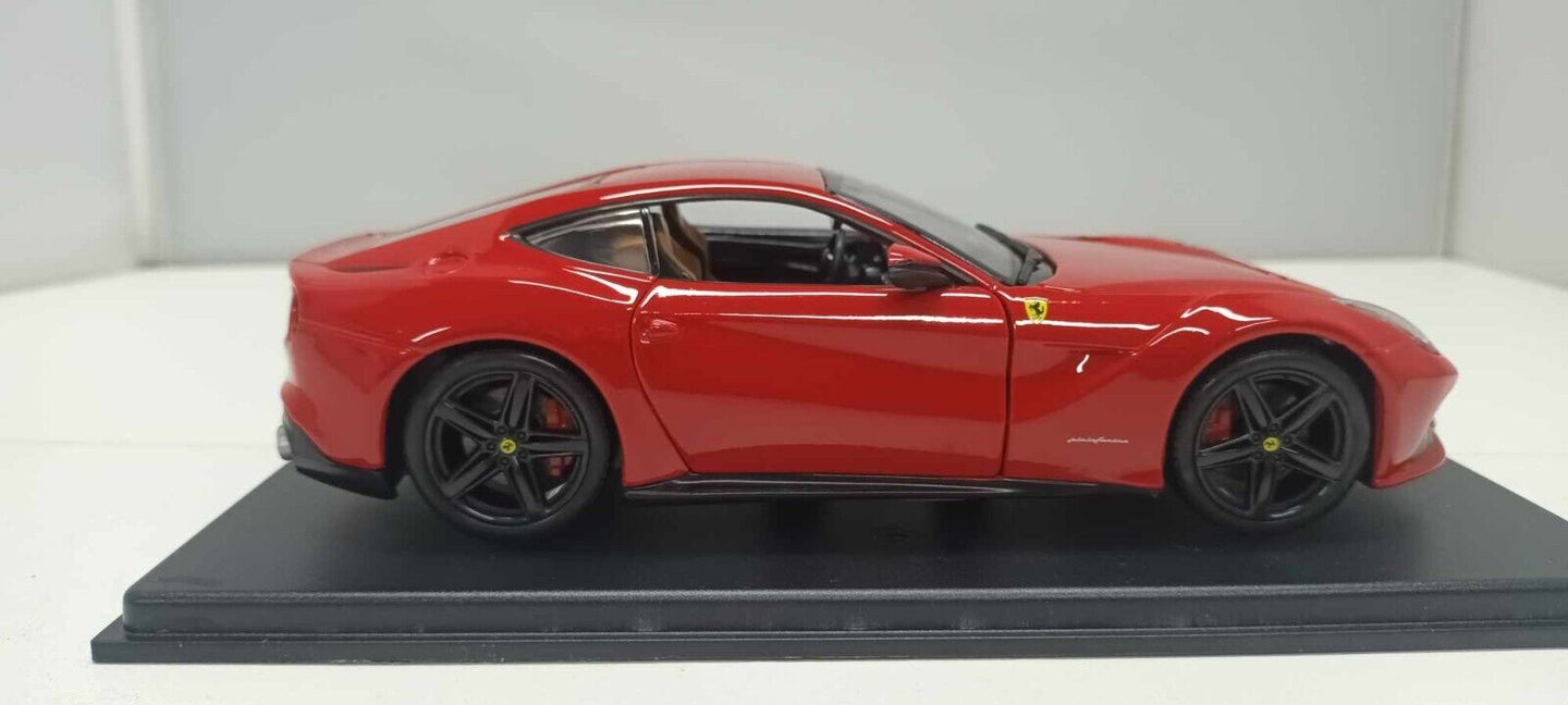 Ferrari F12 Berlinetta 2012 Edicola Burago 1:24 Rosso Red Usato + Teca