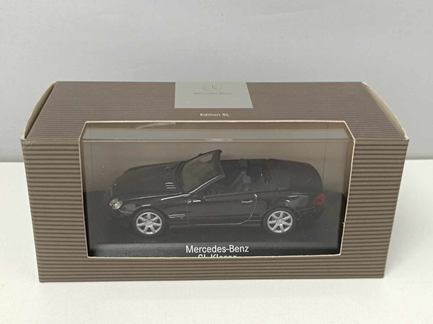 Mercedes-Benz SL-Klasse 2001 Minichamps 1/43 Black Met Usato Dealers Edition