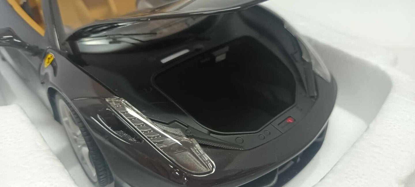 Ferrari 458 Spider Nero Black Hot Wheels Elite 1:18 Usato + Box Hotwheels Rare