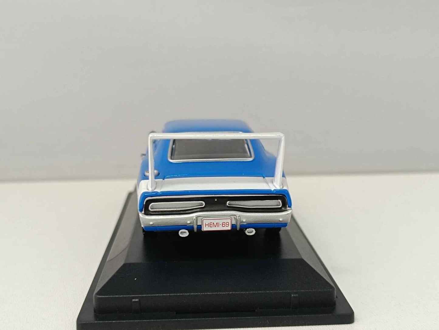 Dodge Charger Daytona 1969 Edicola 1/43 Muscle Car Azzurra Supporto + Teca Usato