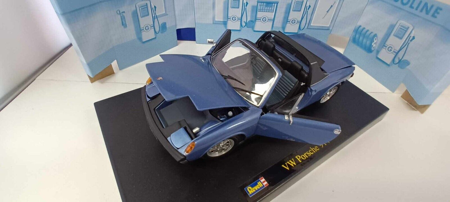 VW Porsche 914/6 Revell 1/18 Blu Metallizzato Blue Usato + Box Rara Very Rare