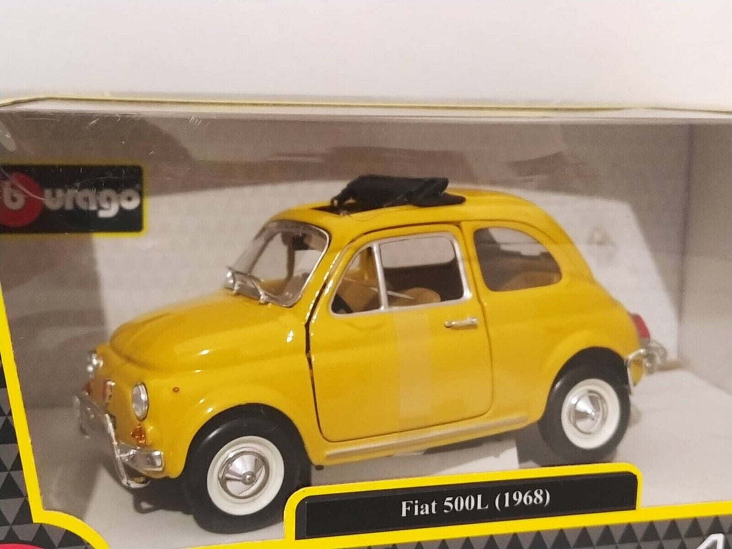 Fiat 500 L 1968 - Burago Bburago 1:24 Giallo Yellow Nuovo 1/2