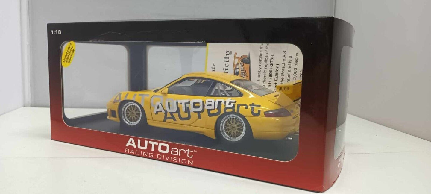 Porsche 911 996 GT3R Cup Giallo Yellow Autoart 1:18 Usato + Box Limited Edition