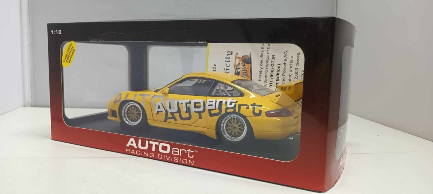 Porsche 911 996 GT3R Cup Giallo Yellow Autoart 1:18 Usato + Box Limited Edition