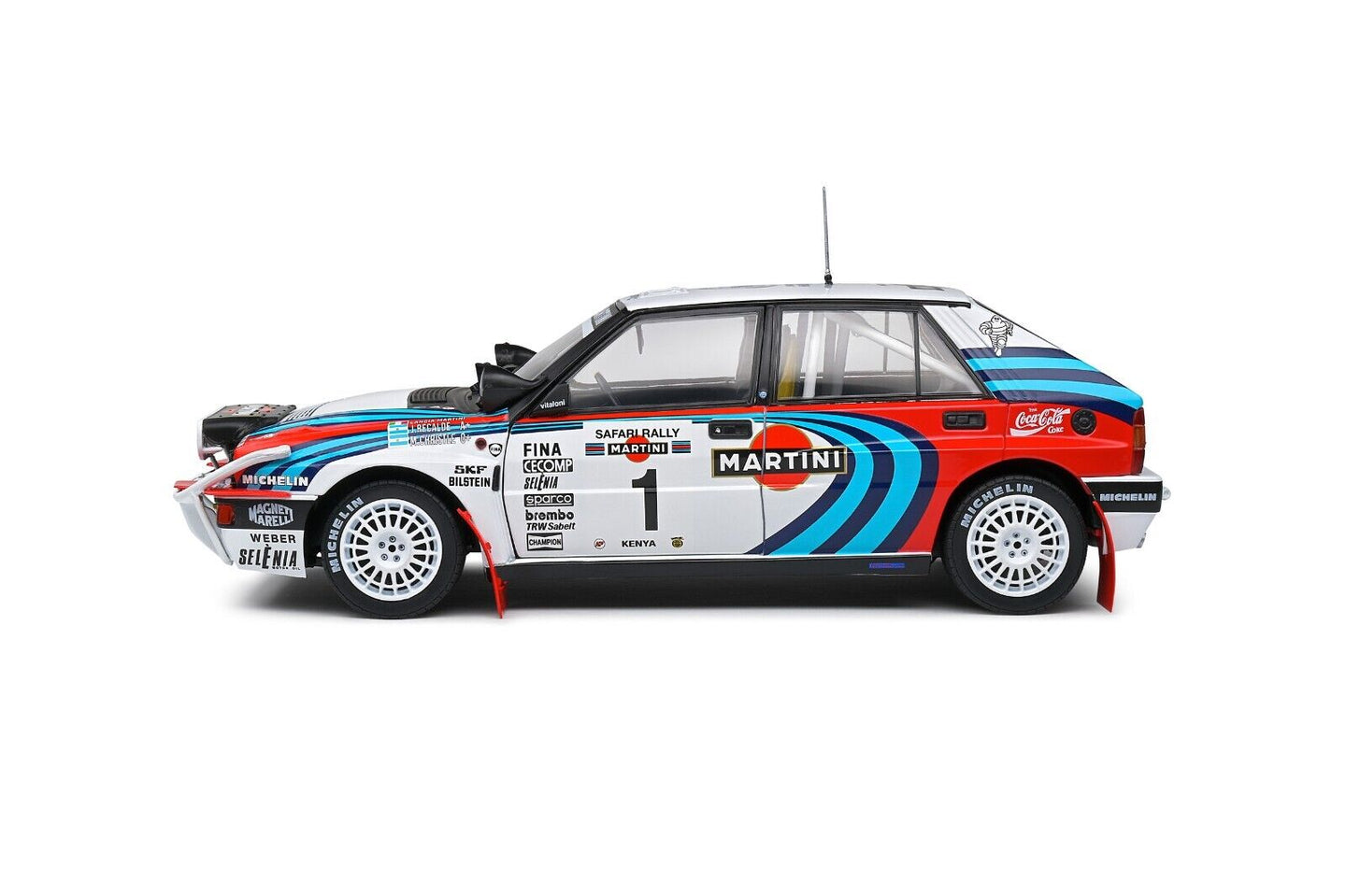 Lancia Delta HF Integrale Safari Rallye Kenya 1991 Recalde Christie Solido 1:18
