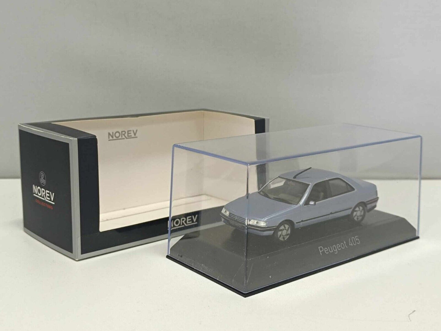Peugeot 405 Grey Met Grigio Metallizzato - Norev 1:43 Usato + Box + Teca Rare