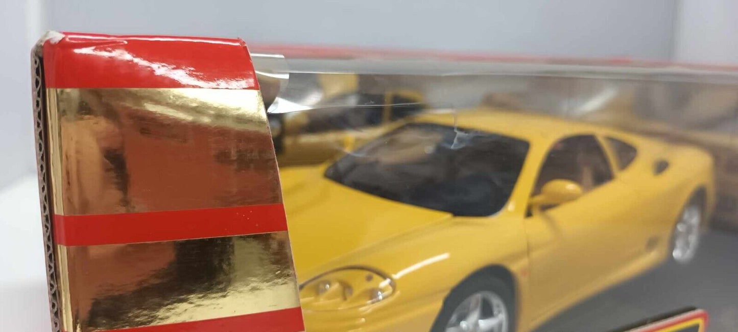 Ferrari 360 Modena Giallo Yellow Burago 1:18 Usato + Box Made in Italy - 1/18
