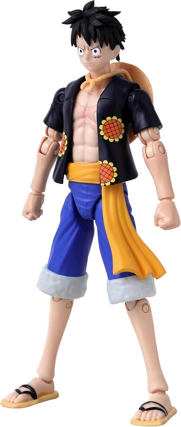 One Piece Monkey Luffy Dressrosa Action Figure Bandai Namco Anime Heroes Nuovo