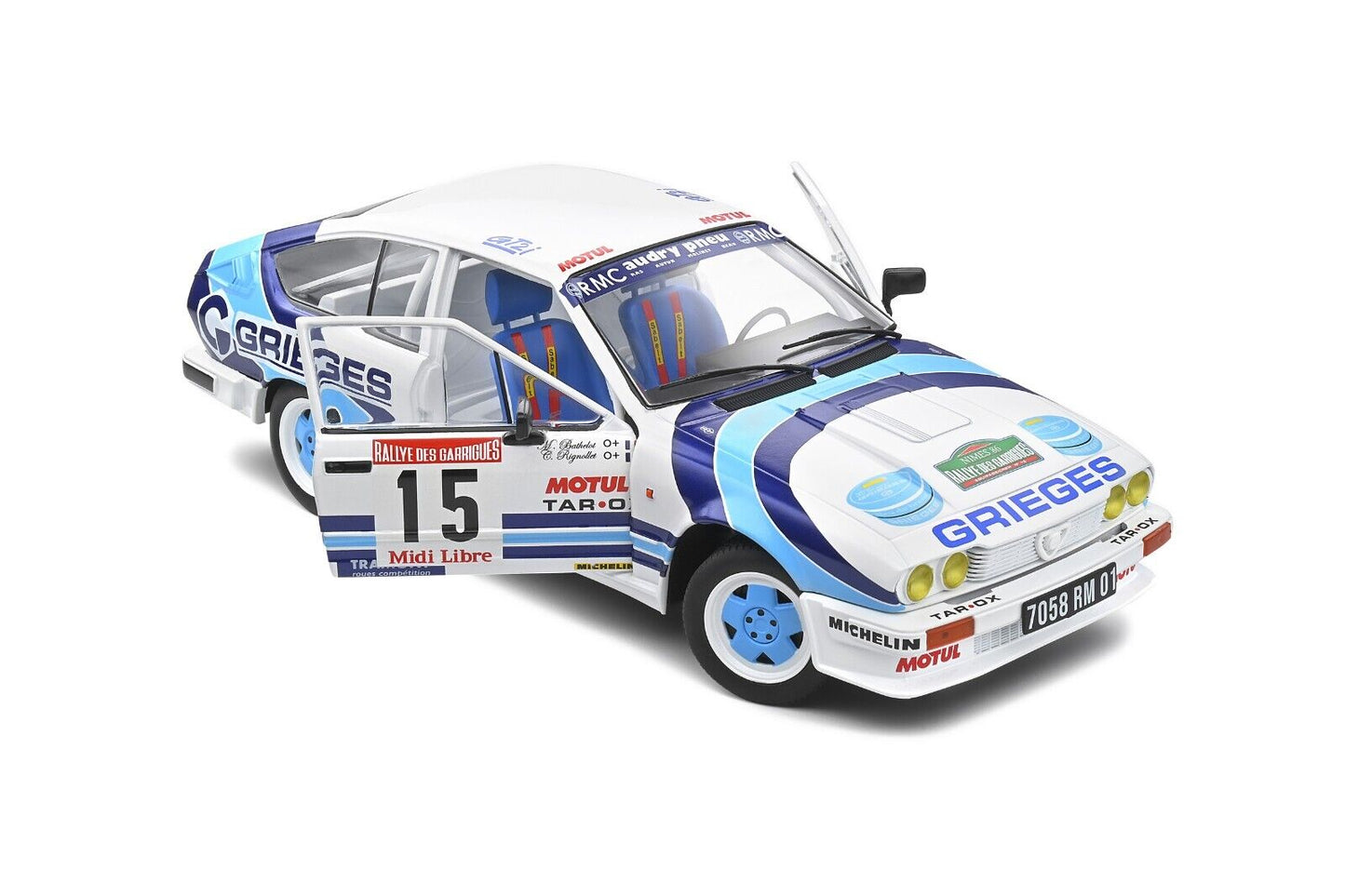 Alfa Romeo GTV6 Rallye Des Garrigues 1986 #15 Rigollet - Bathelot Solido 1:18