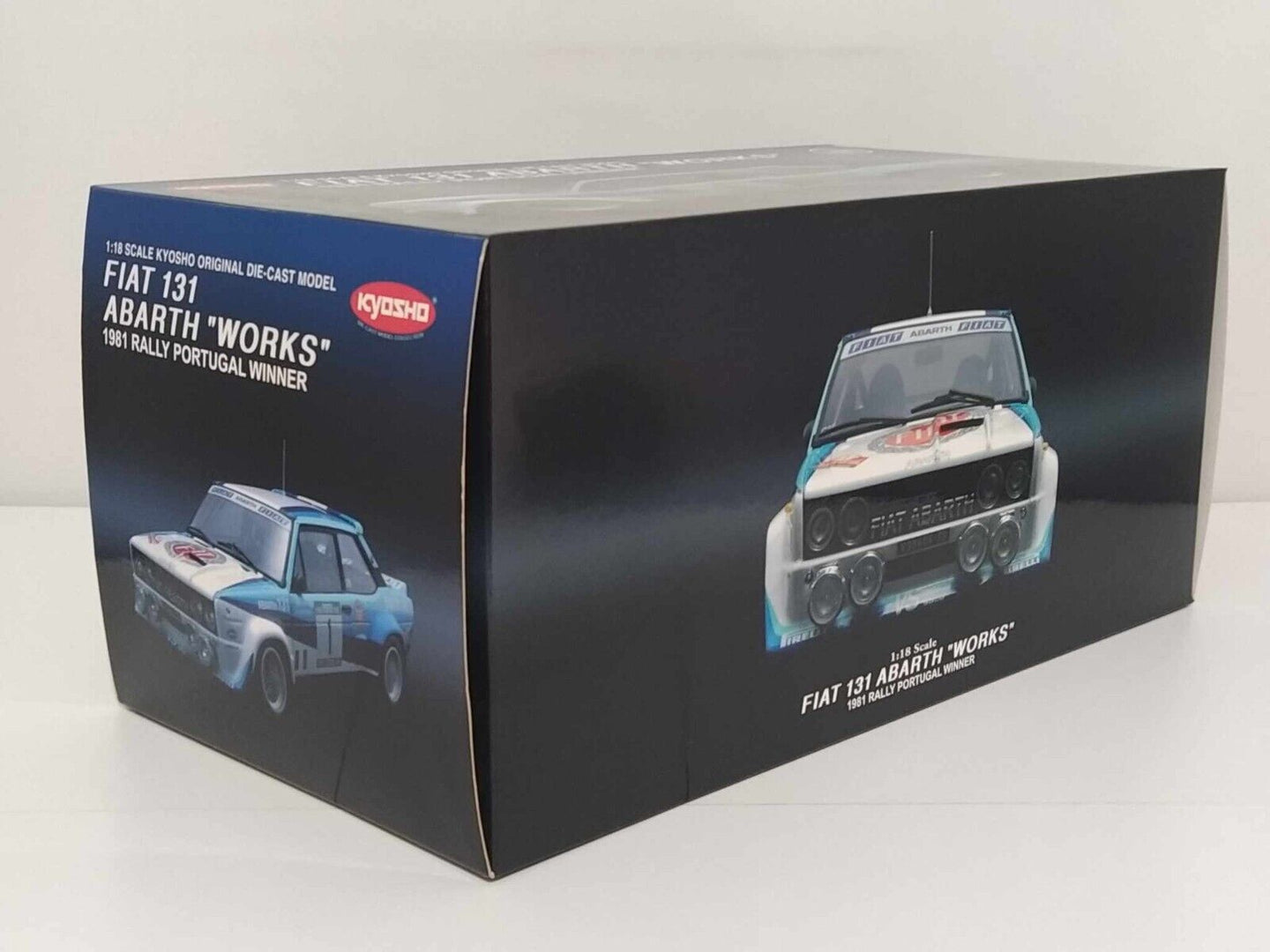 Fiat 131 Abarth "Works" Winner Rally Portugal 1981 #1 M. Alen - Kyosho 1:18 GMS