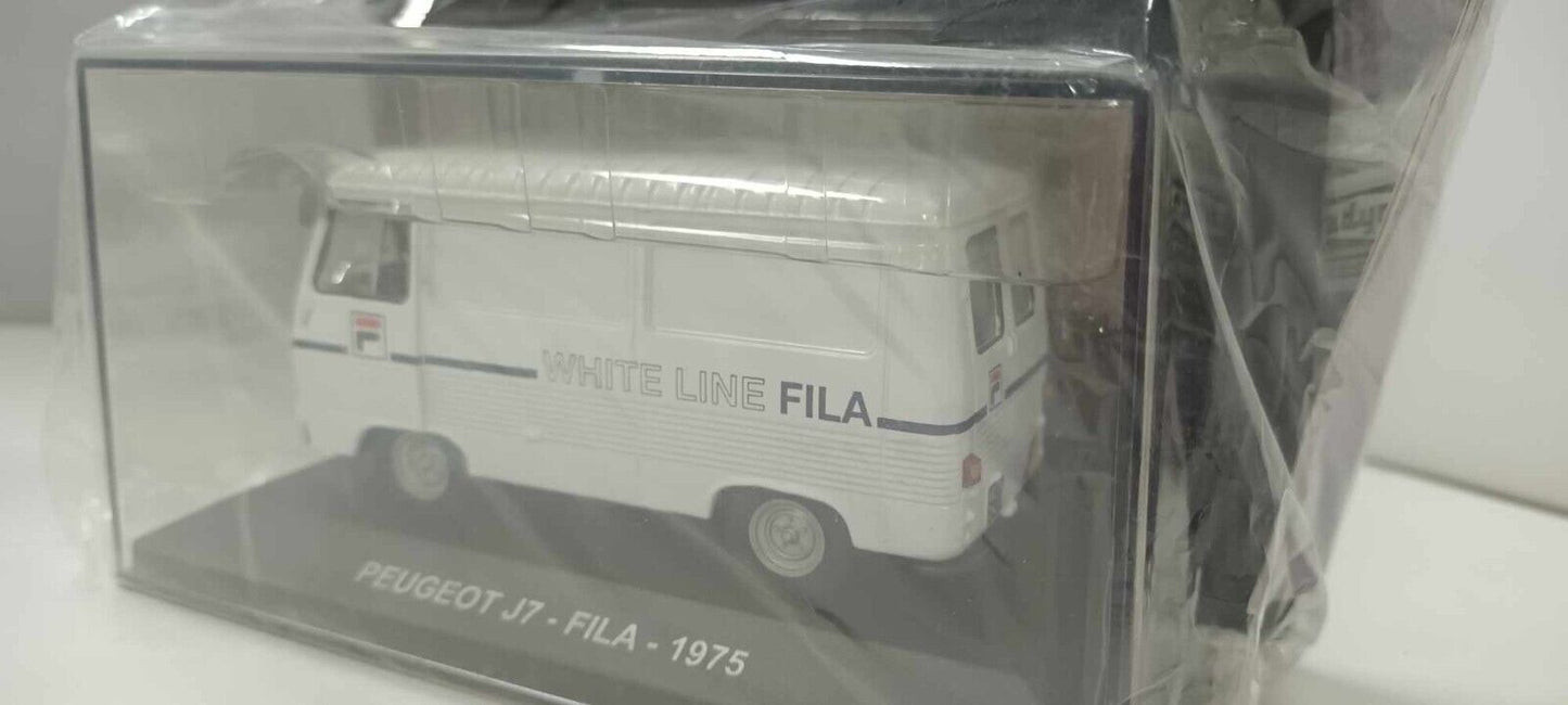 Peugeot J7 - FILA 1975 1:43 Edicola Veicoli Pubblicitari Epoca + Fascicolo