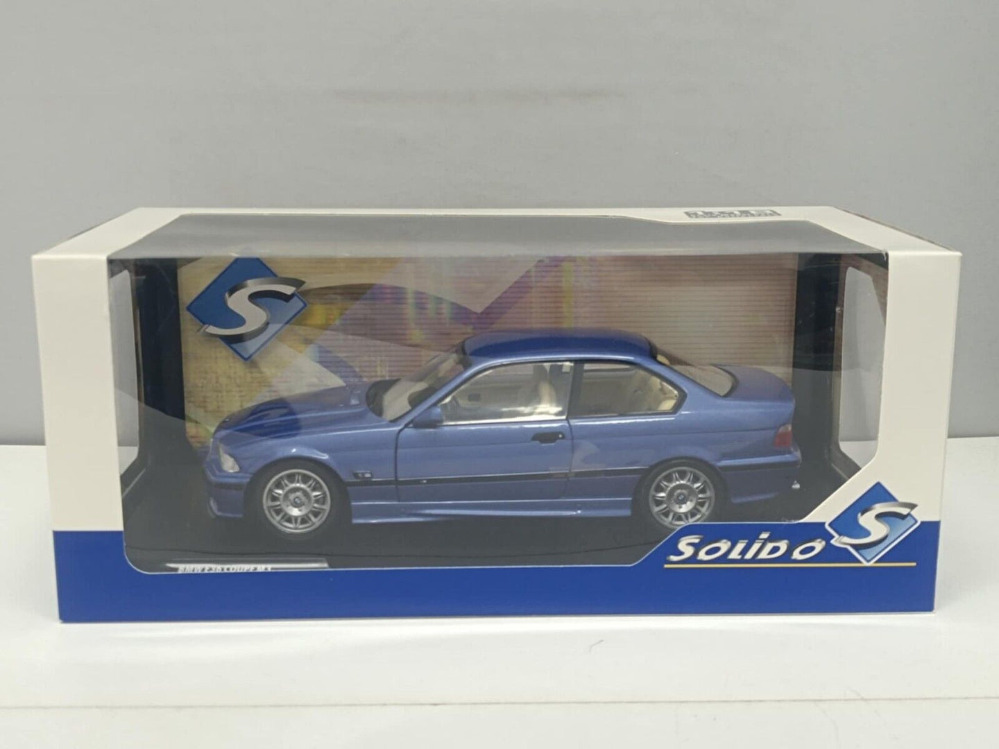 BMW E36 E 36 Coupé M3 Blue Blu Estoril 1990 Solido 1:18 Nuovo 1/18
