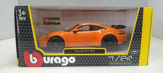 Porsche 911 GT3 Burago 1:24 Orange Arancione Nuovo 18-21104